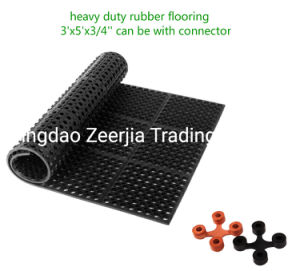 China Popular Heavy Duty Floor Mats Rubber with Holes Cover Big Size