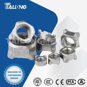 Premium Stainless Carbon Steel Zinc Galvanized Square Weld Nuts