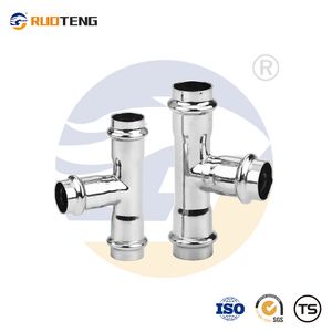 [Ruoteng] Stainless Steel SS304 316L Sanitary Press Tee Press Fitting with Food Grade