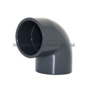 UPVC Elbow90 in Pn16 Pressure with High Quality Grey Color by Hzvode