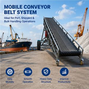 Port Terminal Bulk Cargo Shipping Equipment Conveyor Belt System High Capacity Belt Conveyor