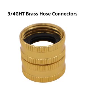 Garden Hose Adapter, 3/4 Inch Ght Solid Brass Hose Connectors, with Extra Washers (Female to Female)