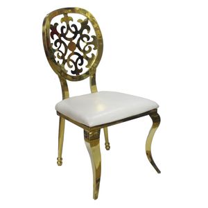 Elegant Round Back Carved Dining Chair for Events