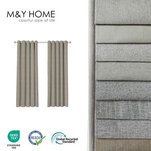 Wholesale Home Textile 240GSM Jacquard Polyester 100% Blackout Curtain Fabric for Hotels