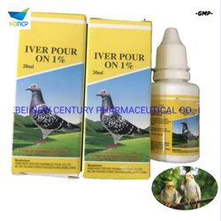 Hot Selling GMP Manufacturer 1% Ivermectin Dropper Pour on for Bird