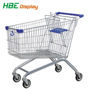 Galvanized Steel Supermarket Shopping Cart Trolley