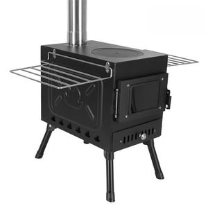 Portable Camping Stove for Outdoor Hiking and Camping, Multi-Fuel Wood-Burning Cooking Stove