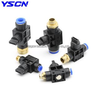 Hvsf Series External Thread Straight Push-in Fittings Pneumatic Hand Valve Fitting for Air Compressor