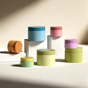 110/150/500ml Macaron Pet Jar Stationery & Arts Crafts Storage Container