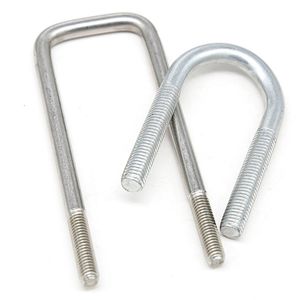 High-Quality M8 Galvanized Square U-Bolt Square Bolts Right-Angle U-Clips