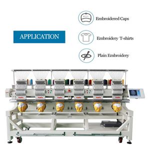 China DDP Shipping 6 Heads Computerized Embroidery Embroidery Machine Flat Garment Industrial