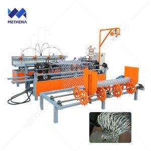 Cheap Cyclone Hook Iron Wire Net Mesh Diamond Chain Link Fence Making Machine