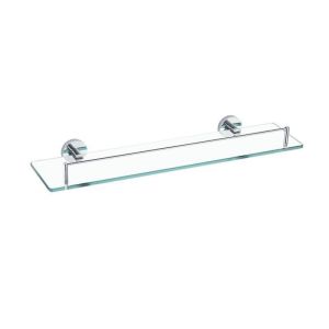 Wholesale 304 Stainless Steel Glass Shelf Single Layer Bathroom Shelf