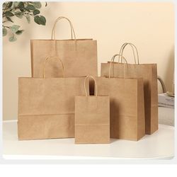Manufacture Wholesale Reusable Custom Logo Printing Kraft Paper Bag