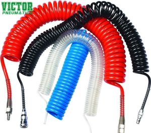 Pneumatic Retracting Air Hose Flexible Coiled Air Brake Hose