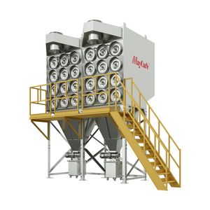 Maycare Big Airflow Horizontal Industrial Cartridge Filter Dust Collector for Shot Blasting