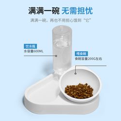 Double Dog Cat Bowls Water and Food Bowl Set Pet Food and Water Dispenser