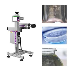 75000 PCS/Hour Pet Water Drink Bottle 30W 60W CO2 Laser Marking Machine Exp Qr Code Plastic Glass Printer Smoke Purifier