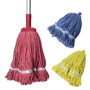 Durable 120 Cm Flat Handle Deck Mop Easy-to-Use Mops with Quick Change Feature Made of Cotton and Polyester