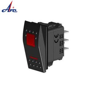 Dpdt on-on 7p 2 LED Lamp Illuminated 24V Rocker Switch