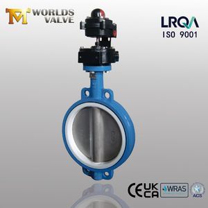 CF8 Disc Ci Body PTFE Seat Wafer Butterfly Valve