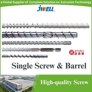 Single Screw Barrel Extruder Screw Barrel for Single Screw Extruder Plastic Machines Extrusion Machines Jwell High Quality Single Screw