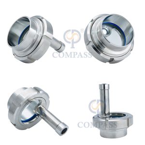 Sanitary Stainless Steel SS316L Union Type Sight Glass with LED Light