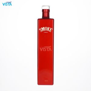 750ml Normal Flint Empty Best Quality Bottles for Sale Glass Bottle with Spray Color and Gold Stamping with Cork Cap