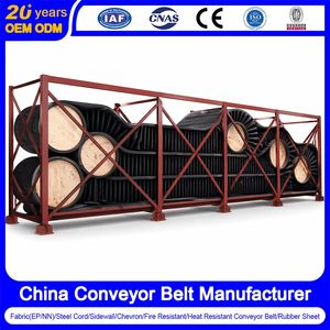 China Corrugated Sidewall Conveyor Belt Manfuacturer Heat/Moderate Oil/Abrasion Resistant Conveyor Belt for Steel Plant/Port&Terminal Logistics/Grain Processing