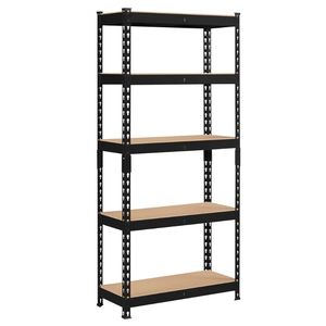 5 Tier Rivet Shelving Unit, Storage Shelves, for Garage, Boltless Assembly