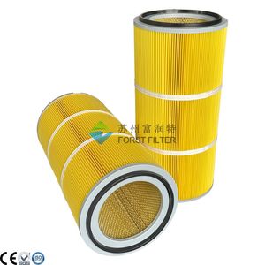 Power Coating Industrial Dust Collector Element PTFE Pleated Polyester Air Filter Cartridge