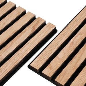 Wooden Slatted Pet Felt Acoustic Wall Panels Soundproof for Interior Decor