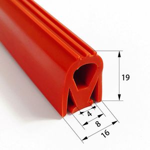 Black Anti-Deformation Weather Resistant Cold Resistant Flexible Cold Storage Door U Shape Silicone Protective Strip