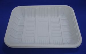 Biodegradable Corn Starch Tray Disposable Plastic Tray for Fruit Meat