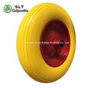 Wheelbarrow Wheel 14 Inch Flat Free Wheel 3.50-8 PU Foam Wheel