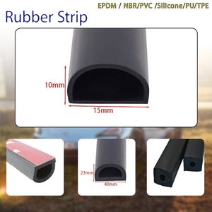Self-Adhesive D Shape EPDM Rubber Weatherproof Gasket for Door Window Sealing