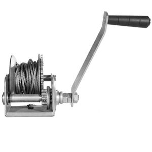 1600lbs Manual Towing Hand Winch for ATV Auto Boat Trailer with Cable