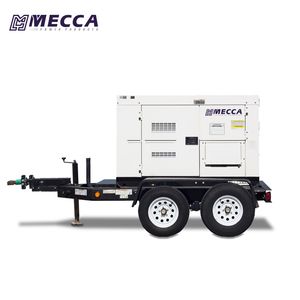 Mobile Trailer Mounted Diesel Generator Set 20kVA 30kVA 50kVA 80kVA 100kVA 120kVA 150kVA 200kVA Electric Trolley Cummins/Perkins/FAW/Deutz Power Generators