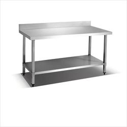 2-Deck Stainless Steel Work Table with Under Shelf