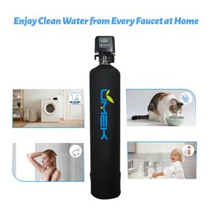 Main Inlet Whole House Filter System with Activated Carbon & Quartz Sand, Eliminate Odor & Rust, 1054 FRP Tank