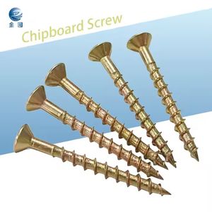 Yellow /White Zinc Plated MDF Screw Zinc Plating Coated Chipboard Screw
