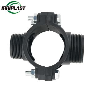 HDPE PP Compression Fittings Double Clamp Saddles
