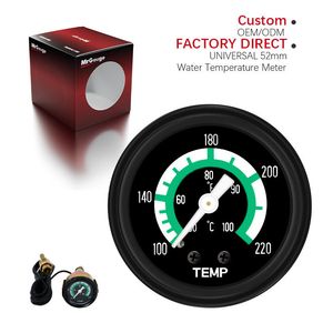 Mrgauge Water Temp Gauge 12/24V 50-100celsius with Sensor 52mm for Bulldozer