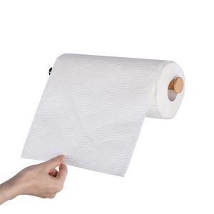 Self-Adhesive Restaurant Toilet Paper Holder Wall-Mounted Stainless Steel