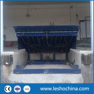 Electric Fixed Pit Loading Truck Dock Leveler with 6 Ton, 10 Ton or 15 Ton Loading Capacity