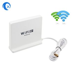 2.4/58 GHz Dual-Band Extended WiFi 6 Indoor Desktop Magnetic Antenna with SMA 1.5m Cable for 802.11ax WiFi 6 Router and Network Card