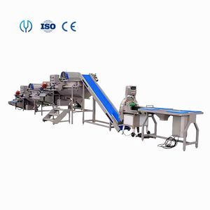 Fully Automatic Carrots Mushrooms Fruit and Vegetable Cutting Blanching Machine Processing Line