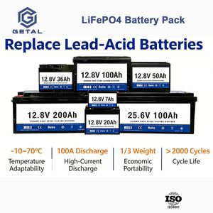 Factory Price 12V 100ah 200ah Lithium Ion Battery LiFePO4 Replace Lead Acid Support OEM ODM