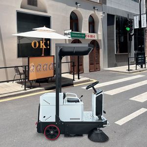 Ride on Floor Cleaning Machine Industrial Electric Street Floor Road Sweeperwith 1250mm Width and 3 Brush System