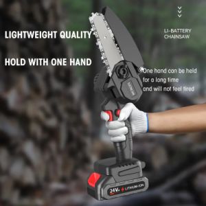 Chain Saw Ithium Chainsaw Household Small Rechargeable Cordless Chainsaw Portable 21V Electric Chain Saws